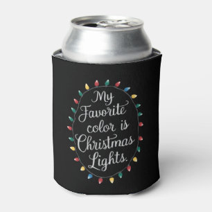 Meine Lieblingsfarbe ist Weihnachtsbeleuchtung Xma Dosenkühler