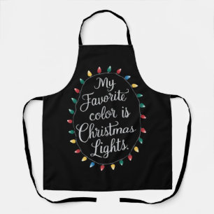 Meine Lieblingsfarbe ist Weihnachtsbeleuchtung Xma Schürze