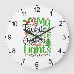 Meine Lieblingsfarbe ist Weihnachtslicht-55667 Große Wanduhr