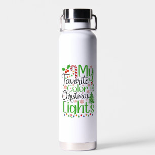 Meine Lieblingsfarbe ist Weihnachtslicht-55667 Trinkflasche