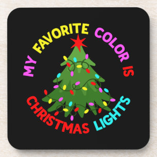 Meine Lieblingsfarbe ist Weihnachtslicht-78678 Getränkeuntersetzer
