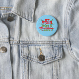 Meine Lieblingsfarbe ist Weihnachtslicht Button