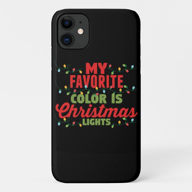 Meine Lieblingsfarbe ist Weihnachtslicht Case-Mate iPhone Hülle (Rückseite)