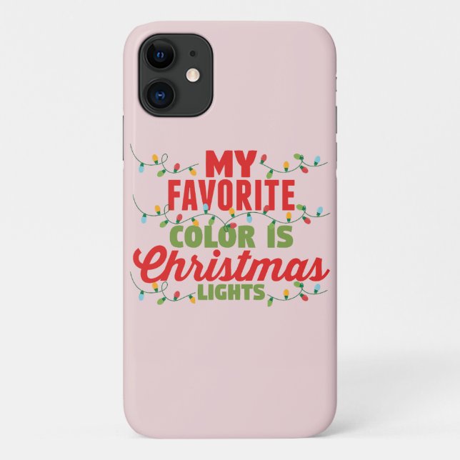 Meine Lieblingsfarbe ist Weihnachtslicht Case-Mate iPhone Hülle (Rückseite)