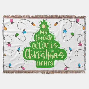 Meine Lieblingsfarbe ist Weihnachtslicht Decke
