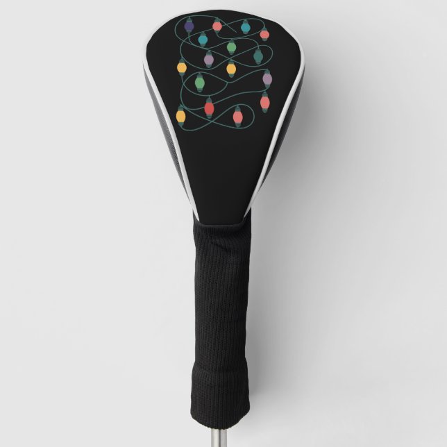 Meine Lieblingsfarbe ist Weihnachtslicht Funny Paj Golf Headcover (Vorderseite)