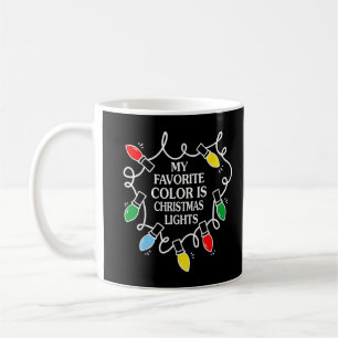 Meine Lieblingsfarbe ist Weihnachtslicht Funny Paj Kaffeetasse