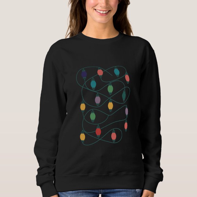 Meine Lieblingsfarbe ist Weihnachtslicht Funny Paj Sweatshirt (Vorderseite)