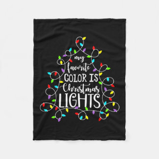 Meine Lieblingsfarbe ist Weihnachtslicht Funny Xma Fleecedecke