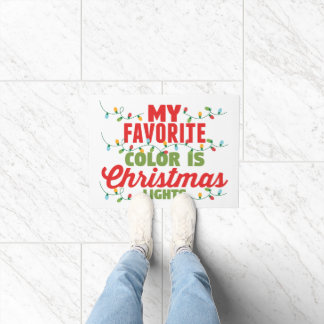 Meine Lieblingsfarbe ist Weihnachtslicht Fußmatte