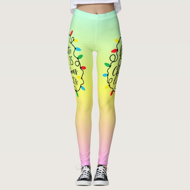 Meine Lieblingsfarbe ist Weihnachtslicht Leggings (Vorderseite)