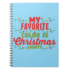 Meine Lieblingsfarbe ist Weihnachtslicht Notizblock