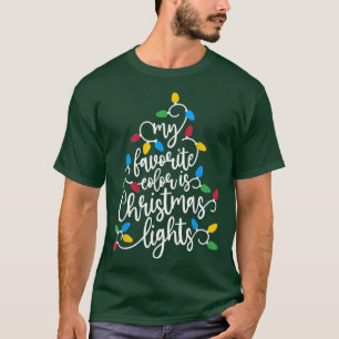Meine Lieblingsfarbe ist Weihnachtslicht Weihnacht T-Shirt