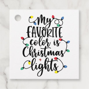 Meine Lieblingsfarbe sind Weihnachtsbeleuchtung We Geschenkanhänger