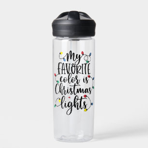 Meine Lieblingsfarbe sind Weihnachtsbeleuchtung We Trinkflasche
