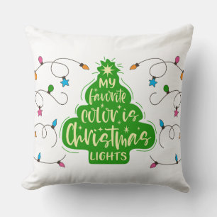 Meine Lieblingsfarbe sind Weihnachtslichter-99980 Kissen