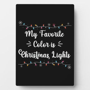 Meine Lieblingsfarbe sind Weihnachtslichter Lustig Fotoplatte