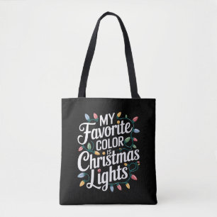 Meine Lieblingsfarbe sind Weihnachtslichter Xmas F Tasche