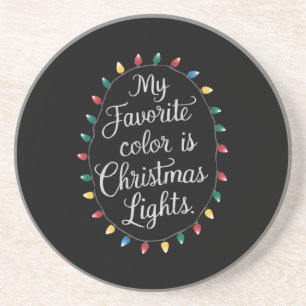 Meine Lieblingsfarbe sind Weihnachtslichter Xmas U Getränkeuntersetzer