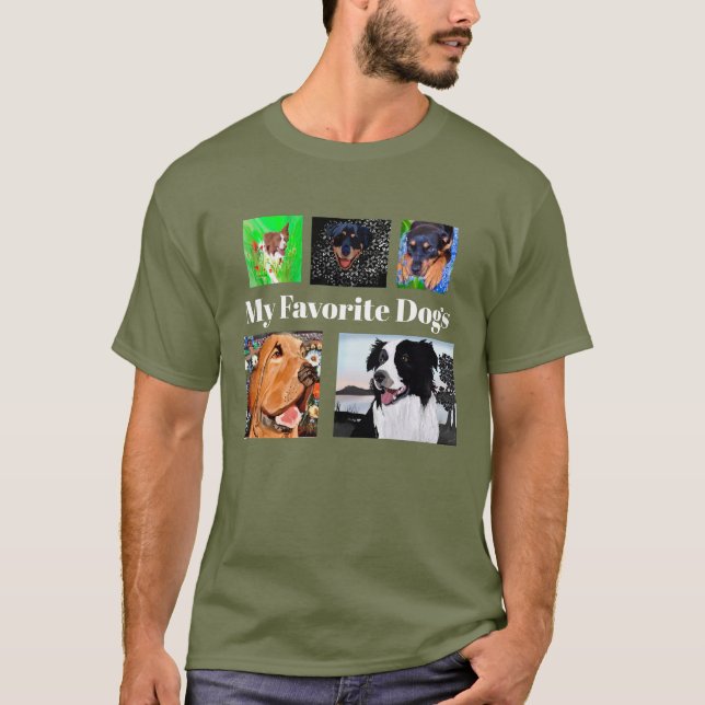 Meine Lieblingshunde kreieren Ihren eigenen 5-Plat T-Shirt (Vorderseite)