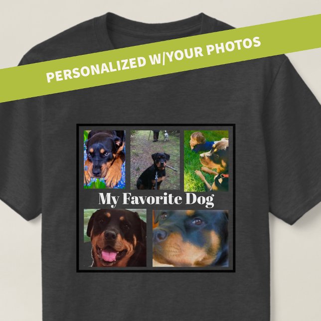 Meine Lieblingshunde kreieren Ihren eigenen 5-Plat T-Shirt (Create-Your_Own 5-Panel Photos T-Shirt)