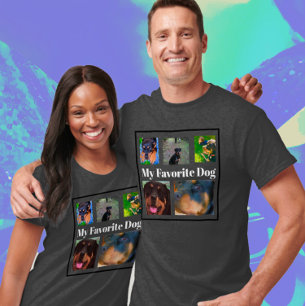 Meine Lieblingshunde Vorlage 5-Foto-T - Shirt