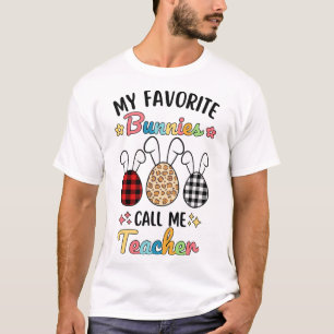 Meine Lieblingskaninchen nennen mich Lehrer Leopar T-Shirt