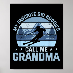 Meine Lieblingskifahrerkollegen nennen mich Oma be Poster