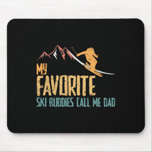 Meine Lieblingskifreunde nennen mich Papa Retro Vi Mousepad