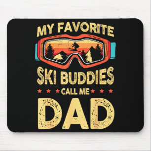Meine Lieblingskifreunde nennen mich Papa Skifahre Mousepad