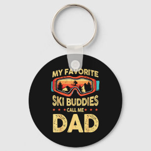 Meine Lieblingskifreunde nennen mich Papa Skifahre Schlüsselanhänger