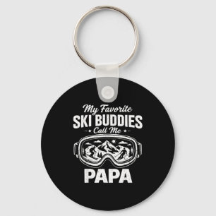 Meine Lieblingskifreunde nennen mich Papa Skifahre Schlüsselanhänger