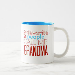Meine Lieblingsleute-Großmutter-Tasse Zweifarbige Tasse