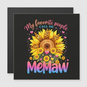 Meine Lieblingsmenschen nennen mich Memaw am Mutte Magnetkarte