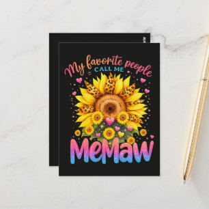 Meine Lieblingsmenschen nennen mich Memaw am Mutte Postkarte