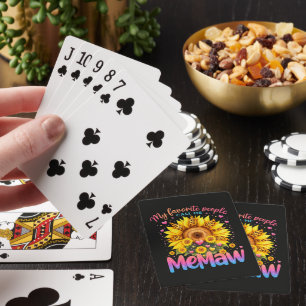 Meine Lieblingsmenschen nennen mich Memaw am Mutte Spielkarten