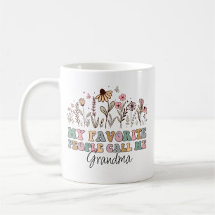 Meine Lieblingsmenschen nennen mich Oma Floral Kaffeetasse