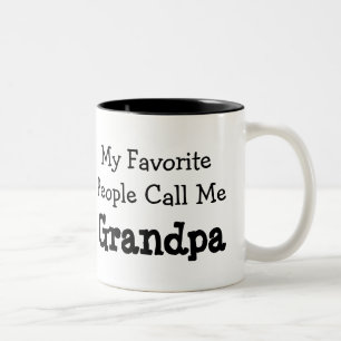 Meine Lieblingsmenschen nennen mich Opa Zweifarbige Tasse