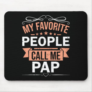 Meine Lieblingsmenschen nennen mich Pap Retro Men Mousepad