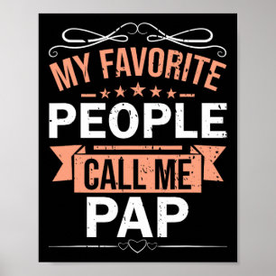 Meine Lieblingsmenschen nennen mich Pap Retro Men Poster