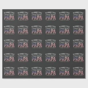 Meine Lieblingsmenschen nennen mich Papa American Geschenkpapier