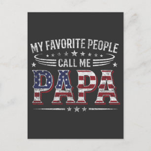 Meine Lieblingsmenschen nennen mich Papa American Postkarte