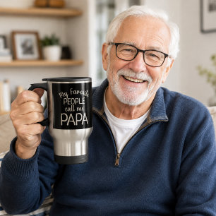 Meine Lieblingsmenschen nennen mich Papa Enkelkind Reisebecher