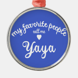 Meine Lieblingsmenschen nennen mich YAYA Griechisc Ornament Aus Metall