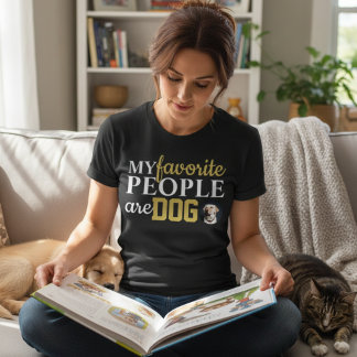 Meine Lieblingsmenschen sind Hunde Lustiger Hundeb T-Shirt