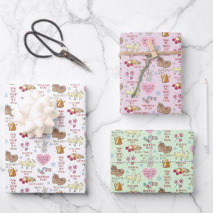 Meine Lieblingsmusik Niedlich Gezeichnet Geschenkpapier Set