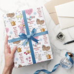 Meine Lieblingsmusik Niedlich von Hand Gezeichnet  Geschenkpapier<br><div class="desc">Hier ist eine einzigartige "The Sound of Music"-Kreation - pastellfarbene festliche Geschenkpackung mit handgezeichneten Illustrationen der Freuden, über die Julie Andrews in "My Favorite Things" sang. Raintrops auf Rose, Whiskers auf Kätzchen, helle Kupfer Ketteln, warme Wolle Mitten, cremefarbene Ponys, knusprige Apple Strudels und braune Papierpakete, die mit Streichern verziert sind....</div>
