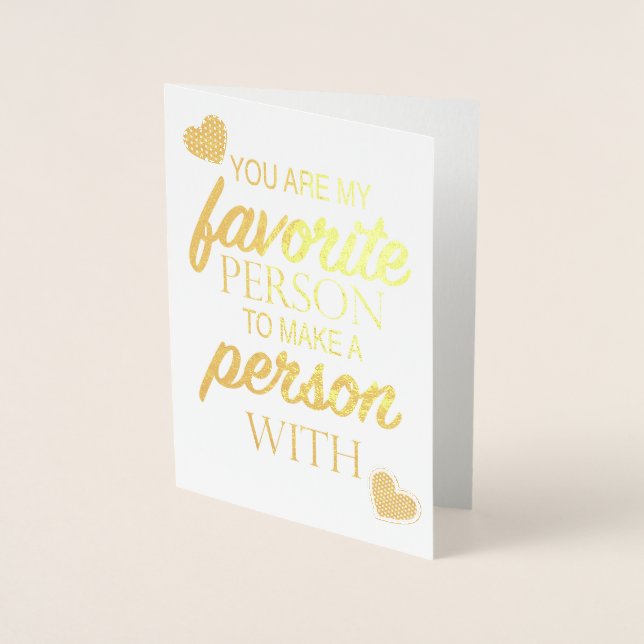 Meine Lieblingsperson, eine Person mit Valentine z Folienkarte (Vorderseite)