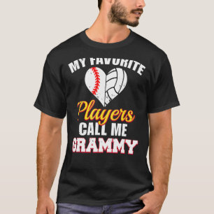 Meine Lieblingspieler nennen mich Grammy Baseball  T-Shirt