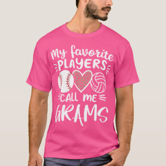 Meine Lieblingspieler nennen mich Grams Baseball V T-Shirt